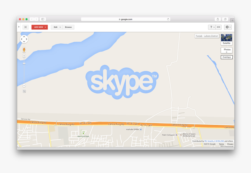 Skype Logo At Google Maps In Lahore, HD Png Download, Free Download