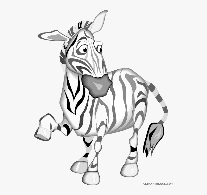 Zebra Animal Free Black White Clipart Images Clipartblack - Dancing Zebra Cartoon Gif, HD Png Download, Free Download