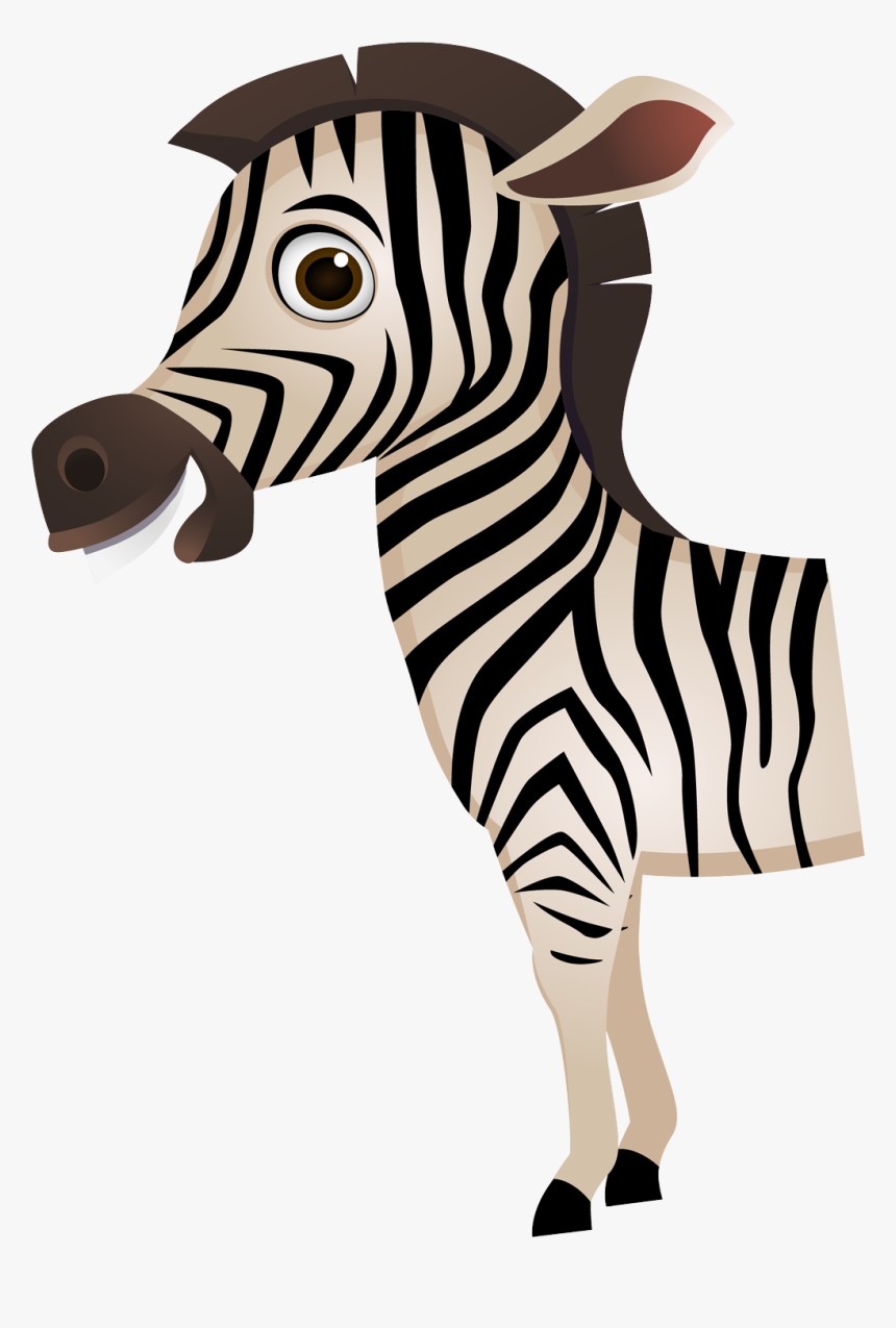 Zebra Clipart Couple - Gambar Animasi Kepala Zebra, HD Png Download