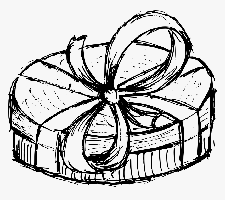 Gift Box Present Drawing Vector 0 - Gift Drawing Png Transparent, Png Download, Free Download