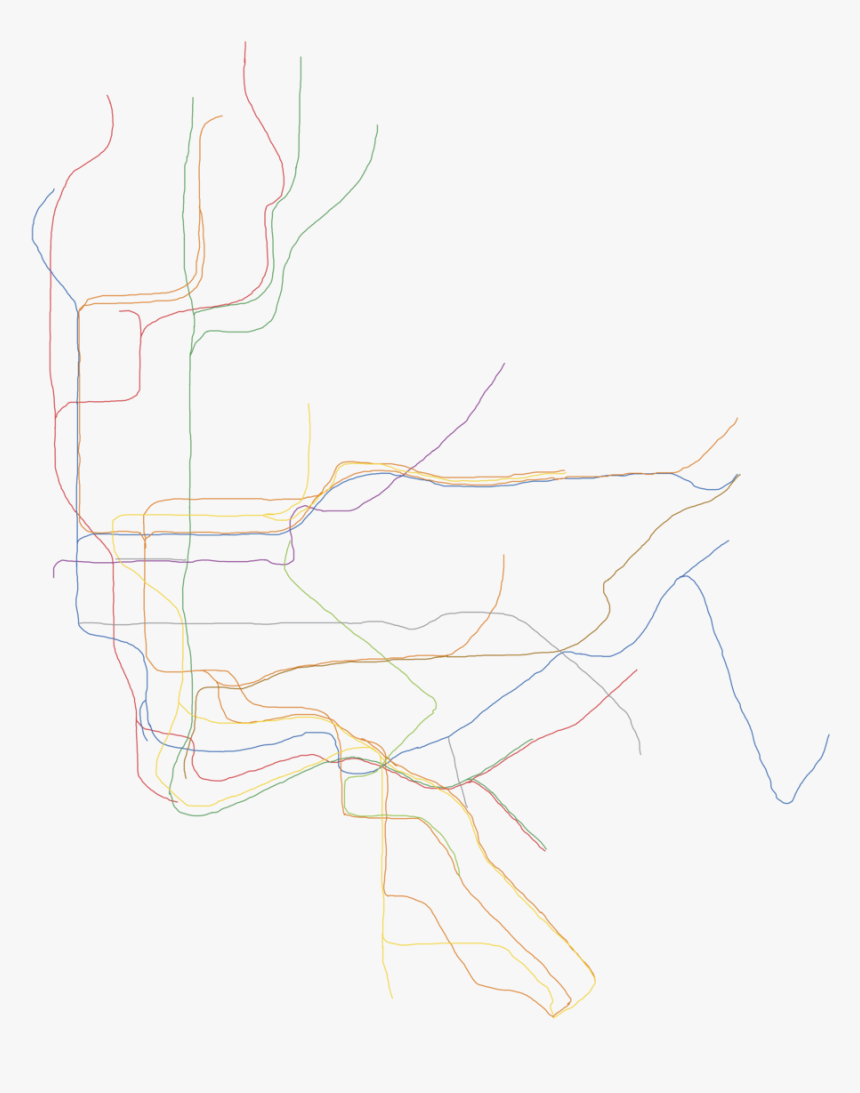 Mta Line Map - Sketch, HD Png Download, Free Download