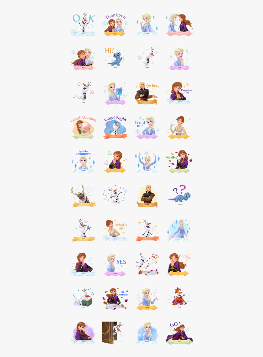 Frozen 2 Custom Stickers Line Sticker Gif & Png Pack - Frozen 2 Whatsapp Sticker, Transparent Png, Free Download