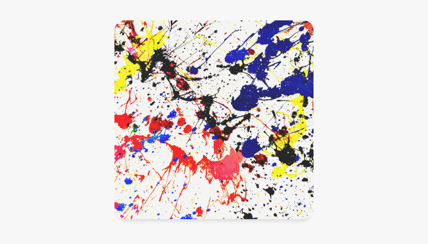 Blue & Red Paint Splatter Square Coaster - Black Beanie Splash Paint, HD Png Download, Free Download