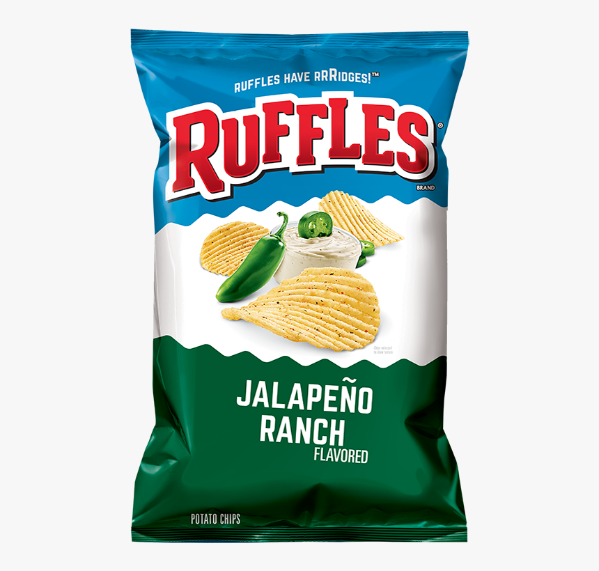 Ruffles® Jalapeño Ranch Flavored Potato Chips - Ruffles Jalapeno Ranch Chips, HD Png Download, Free Download