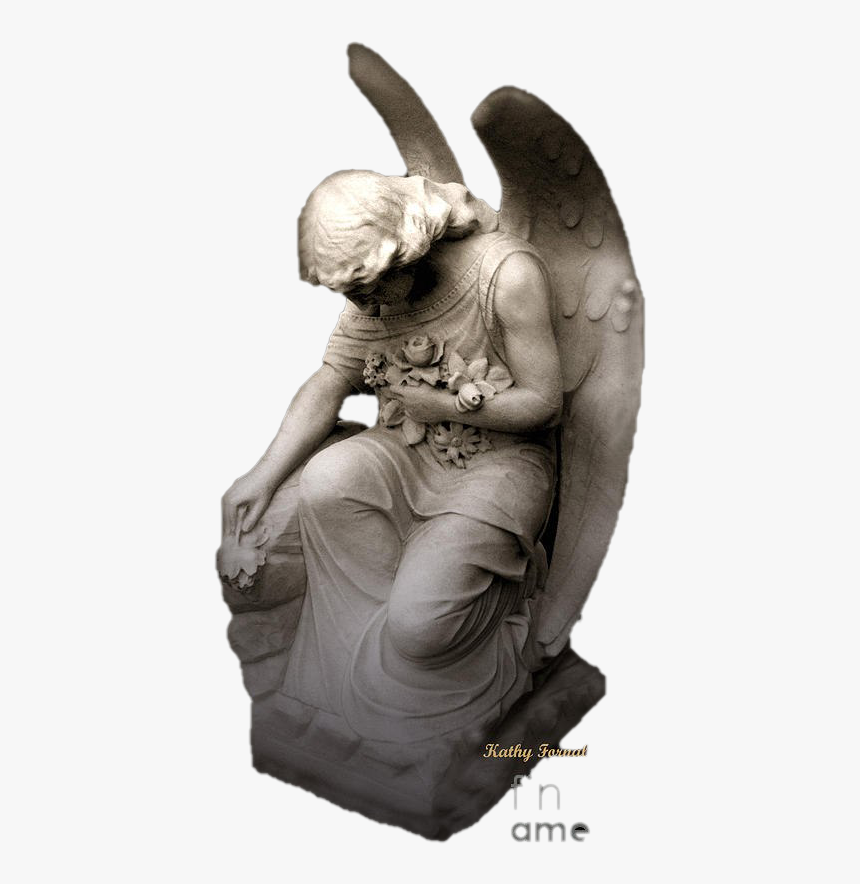 Angel Praying Kneeling Png File - Surreal Sad Angel Kneeling In Prayer, Transparent Png, Free Download