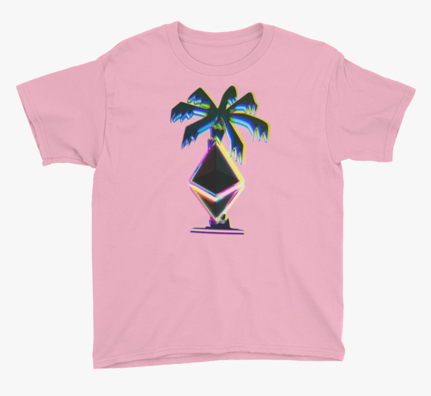 3d Ethereum Palm Tree Youth Short Sleeve T-shirt - Hecho En Mexico, HD Png Download, Free Download