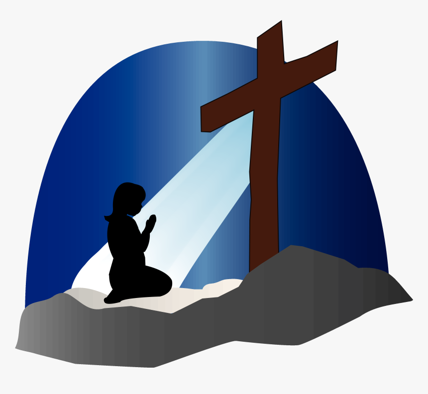 Transparent Cross Silhouette Png - Clipart Kneel At The Cross, Png Download, Free Download