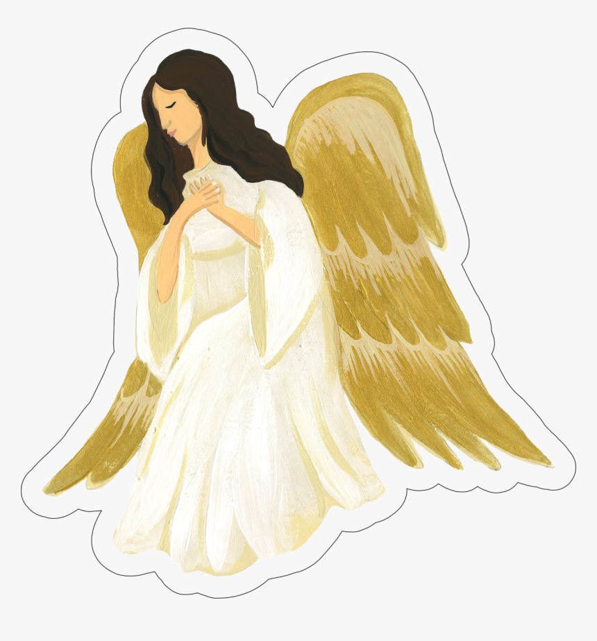 Kneeling Angel Print & Cut File - Illustration, HD Png Download, Free Download