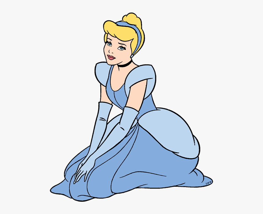 Cinderella Kneeling Clipart , Png Download - Cartoon, Transparent Png, Free Download