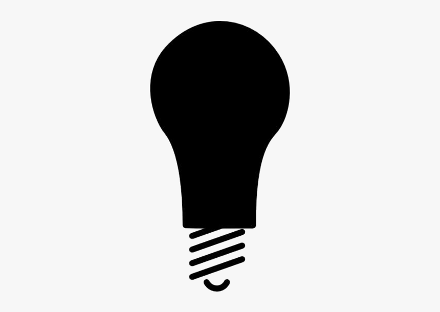 Black Light Bulb Png Transparent Background - Light Bulb Clip Art, Png Download, Free Download