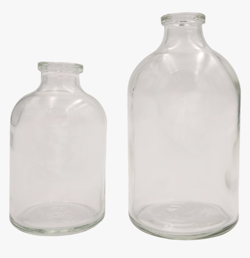 Iso Medical Clear Glass Boston Round Bottles And Jars - Glass Bottle, HD Png Download, Free Download