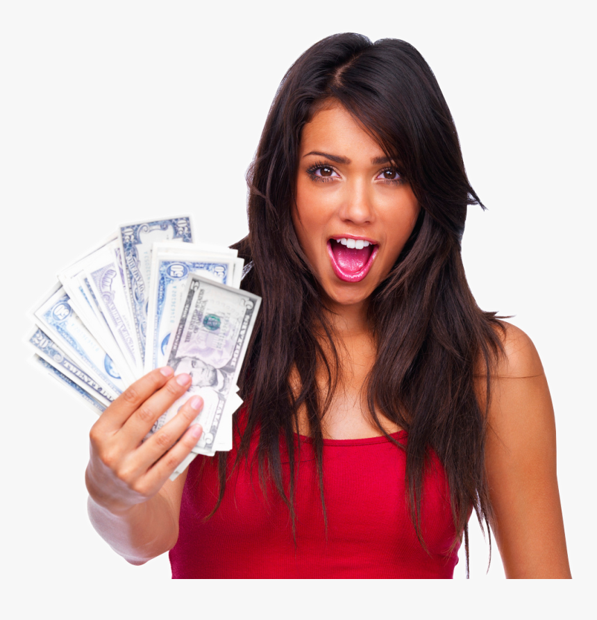 Call Us At 465-5548 - Women Holding Money Png, Transparent Png, Free Download