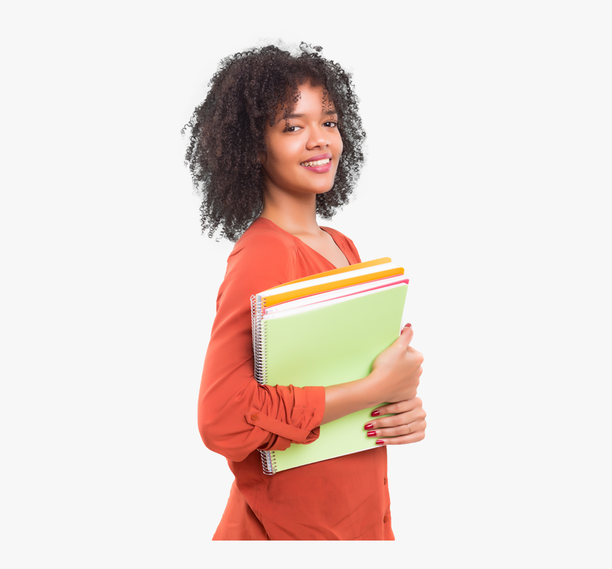 Student Holding Three Notebooks Smiles At Camera - Student, HD Png Download, Free Download