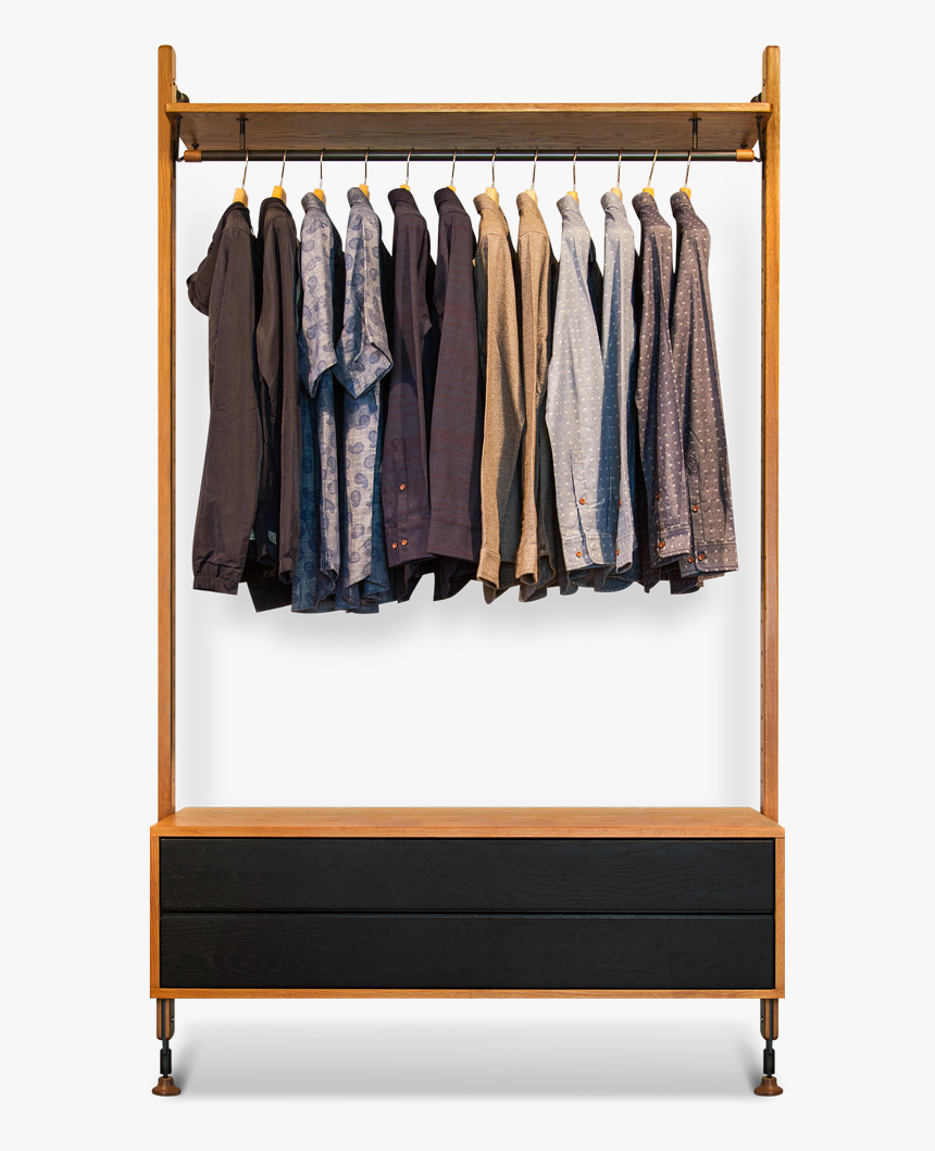 Theo Wall Unit Clothing Rail With Drawer, HD Png Download, Free Download