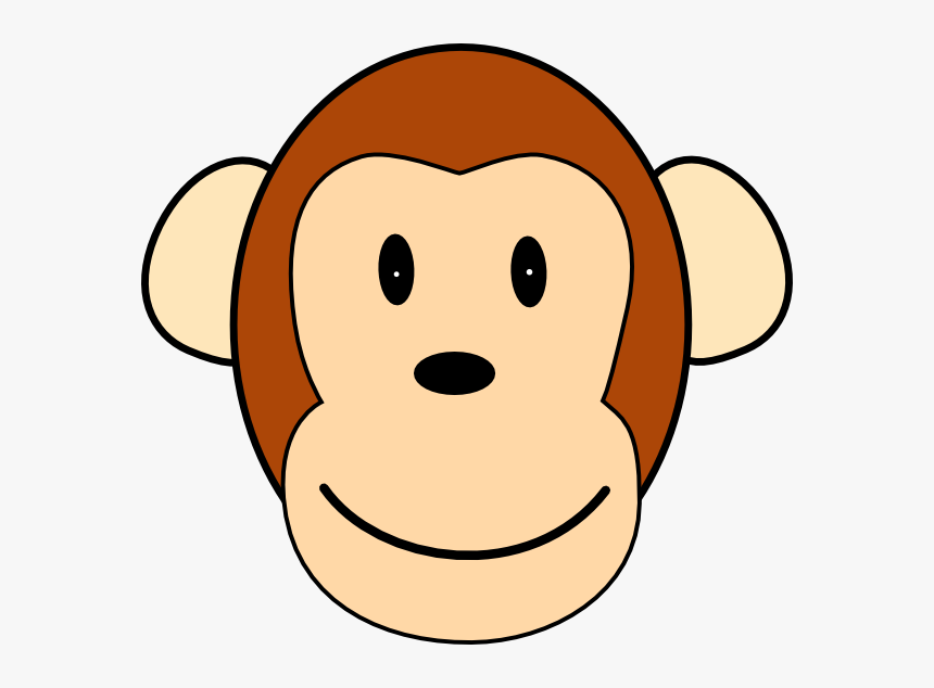 Monkey Ape Chimpanzee Clip Art - Monkey Clipart Face, HD Png Download, Free Download
