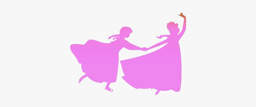 Transparent Frozen Anna Elsa Png Cartoon - Frozen Anna And Elsa Silhouette, Png Download, Free Download
