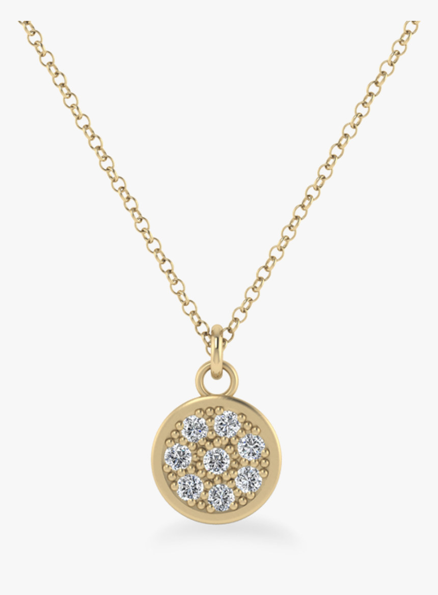 Odessa Petite 14ky Diamond Necklace - Gold Rose Quartz Necklace, HD Png Download, Free Download