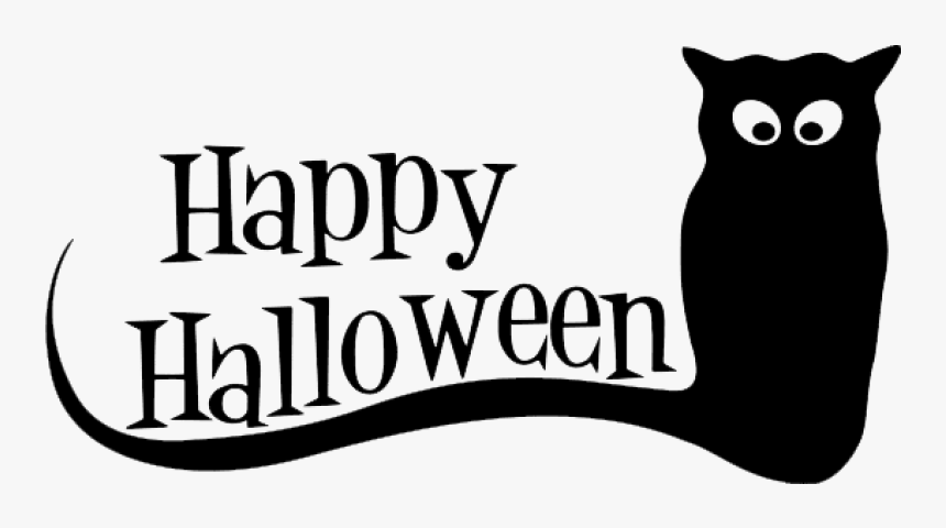 Happy Halloween Text Png - Happy Halloween Clipart Black And White, Transparent Png, Free Download