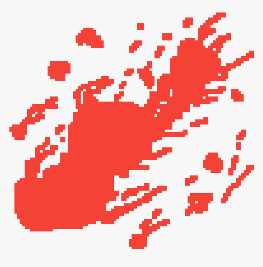 Blood Splatter By Jimmyc - Pixel Blood Splatter, HD Png Download, Free Download