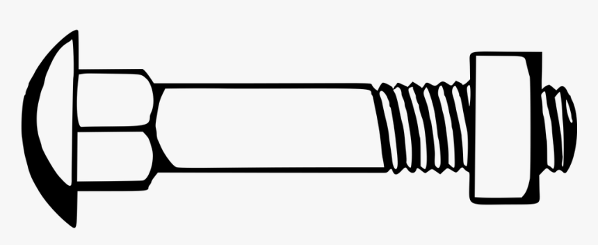 Bolt Png -bolt Carriage Bolt Fastener Fixing Thread - Clipart Nut And Bolt, Transparent Png, Free Download