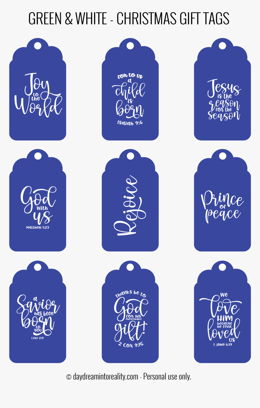 Free Printable Christmas Gift Tag Christian, HD Png Download, Free Download