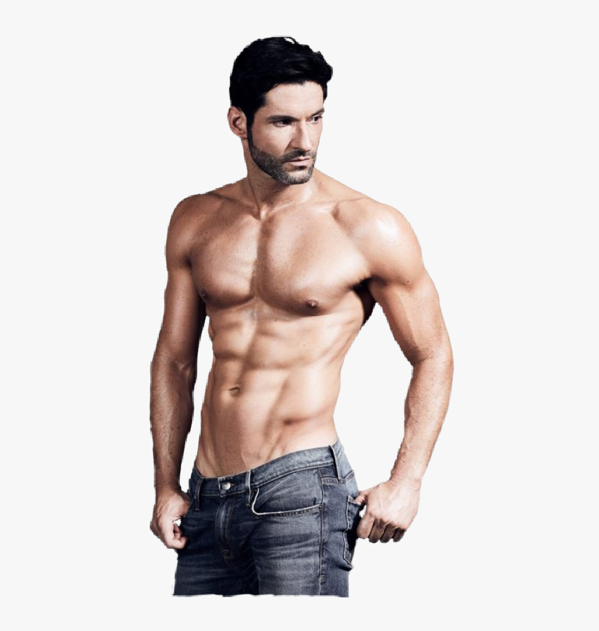 Lucifer Netflix Sixpack Demon Devil Freetoedit - Tom Ellis Men's Health, HD Png Download, Free Download