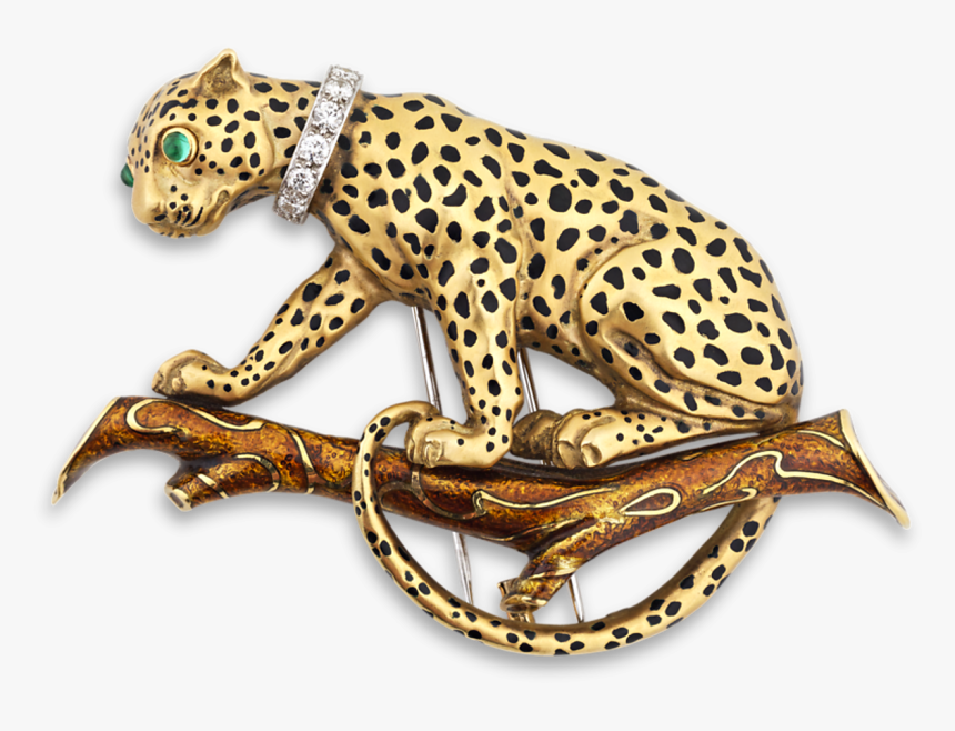 David Webb Leopard Brooch - Leopard Pin, HD Png Download, Free Download