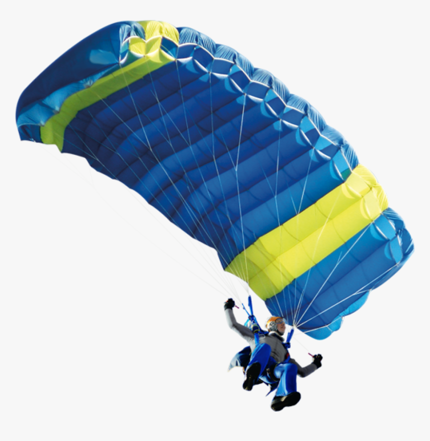 Man Skydiving Using Parachute Png Image - Transparent Background Parachutes Png, Png Download, Free Download