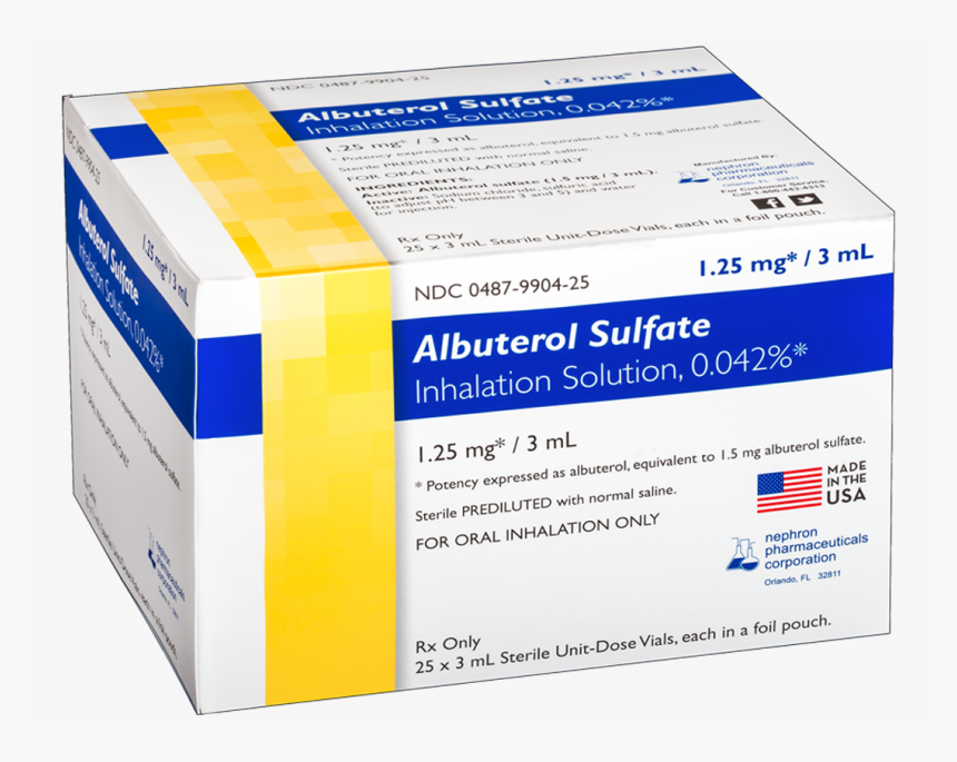 Albuterol Sulfate Inhalation Solution, HD Png Download, Free Download