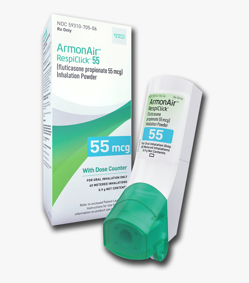 Armonair 55mcg Packaging Enlarged - Armonair Respiclick 55 Mcg, HD Png Download, Free Download