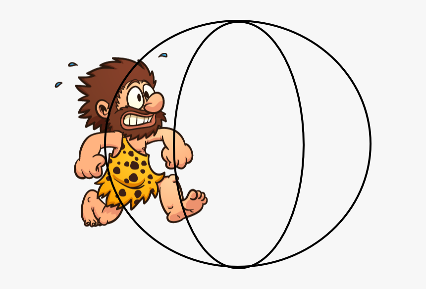 Cave Man Running Cartoon, HD Png Download, Free Download