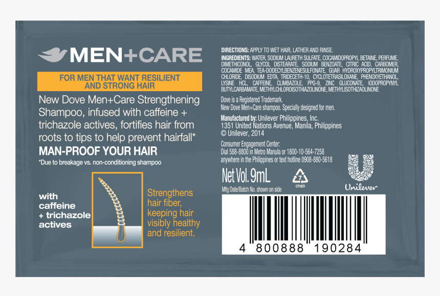 Dove Men Care Shampoo Strengthening, HD Png Download, Free Download