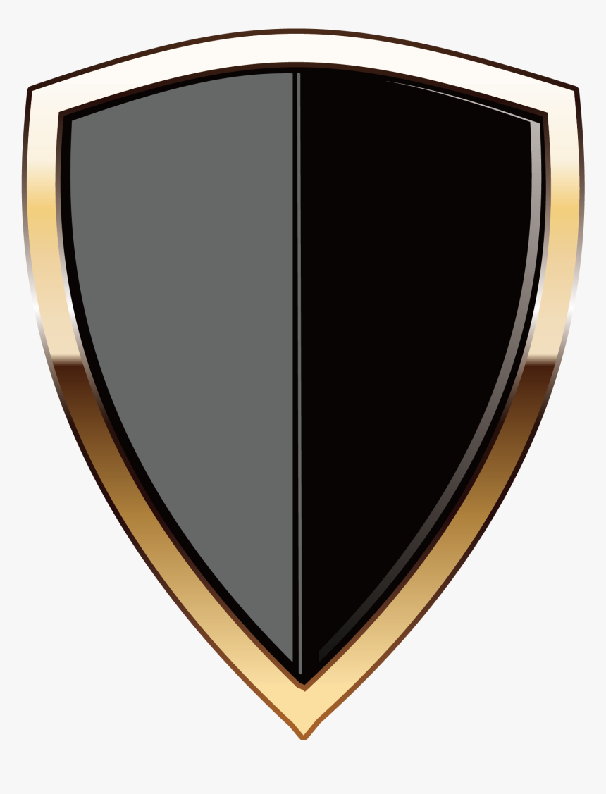 Security Shield Png Download - Black And Gold Shield, Transparent Png, Free Download