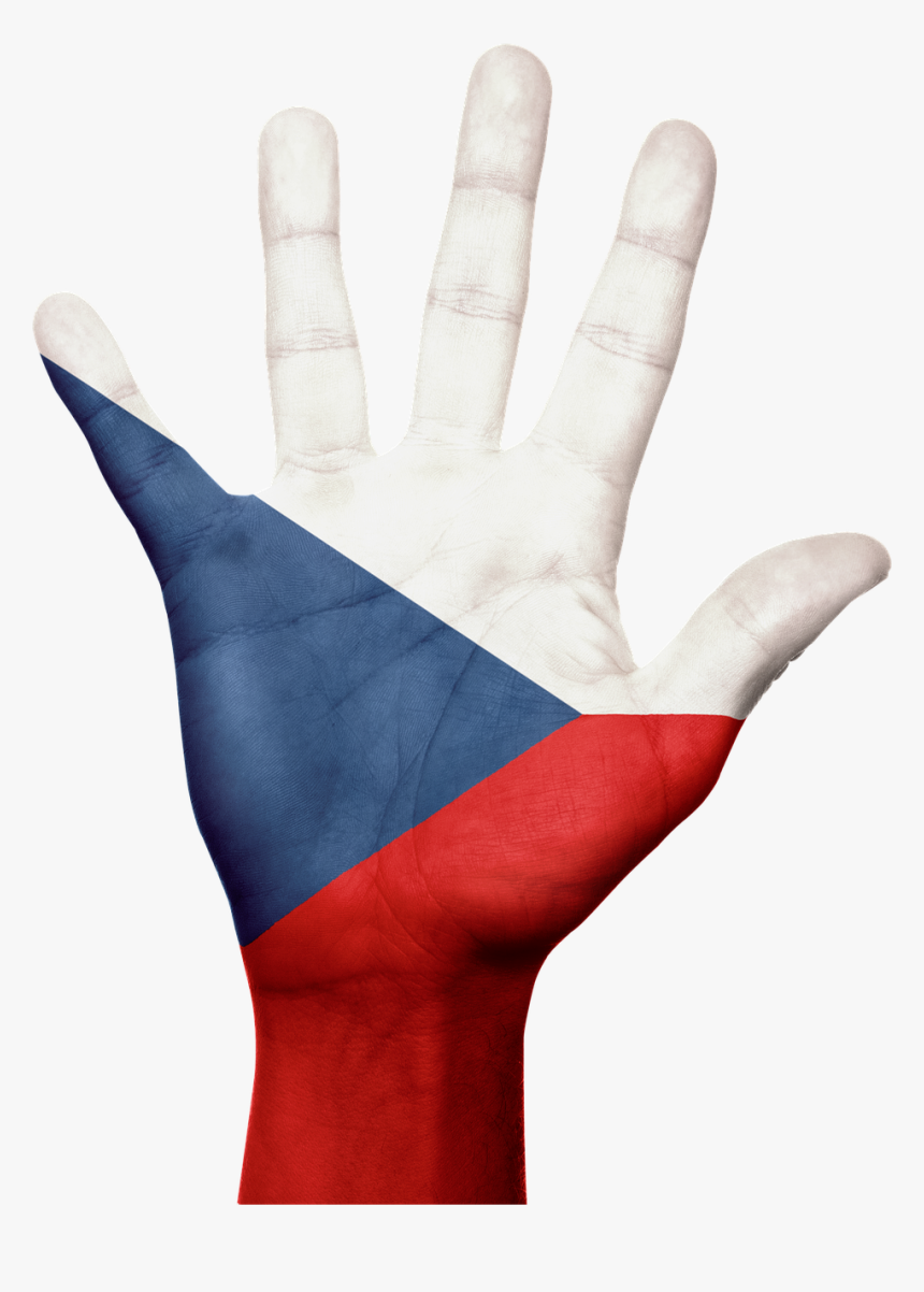 Czech Republic Flag Hand, HD Png Download, Free Download