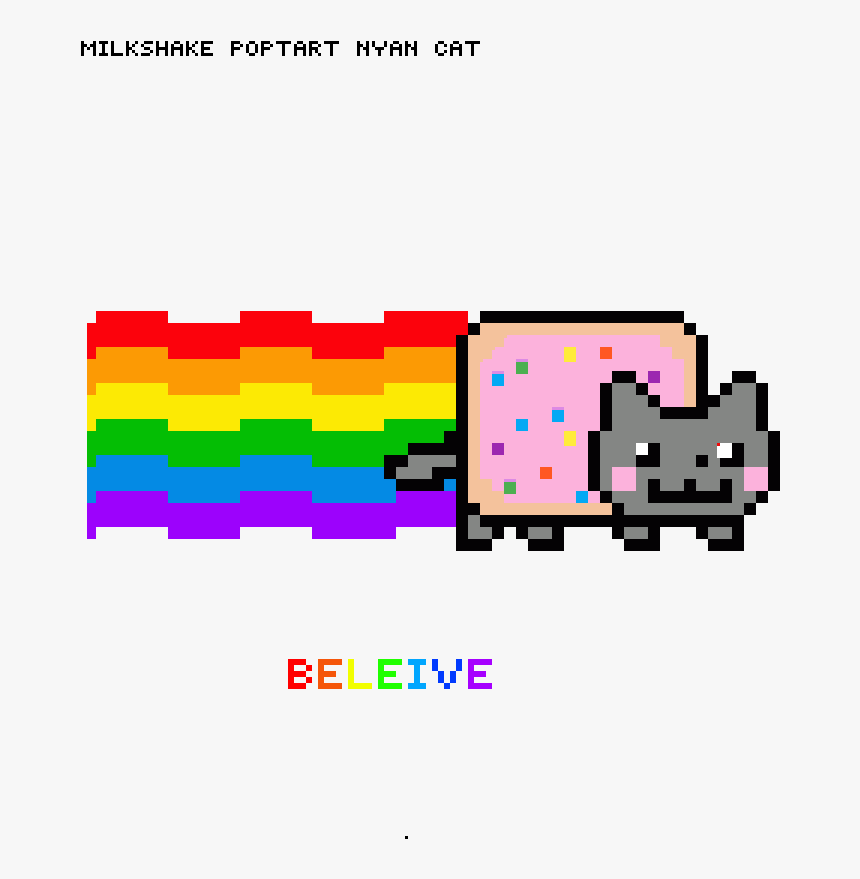 Milkshake Nyan Cat - Nyan Cat Gif Png, Transparent Png, Free Download