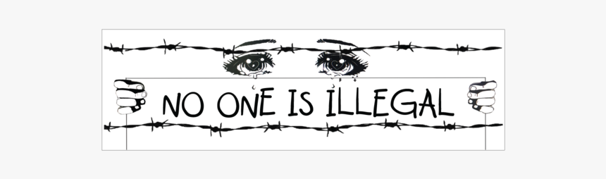 No One Is Illegal Sticker - Car, HD Png Download, Free Download