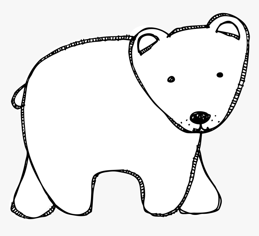 Clipart Love Polar Bear - Love The Bear Clipart Black And White, HD Png Download, Free Download