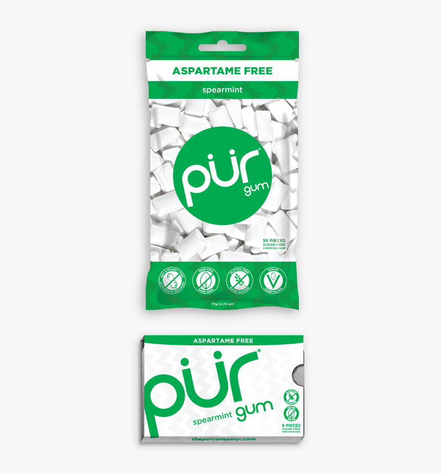 Spearmint - Pur Xylitol Gum, HD Png Download, Free Download