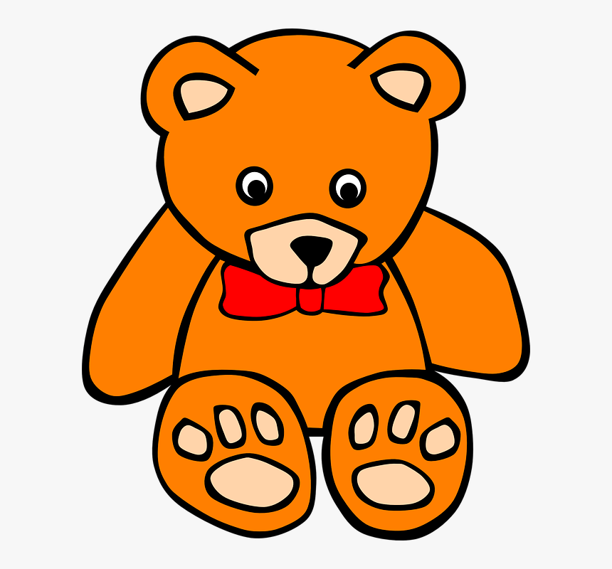 Orange Teddy Clipart, HD Png Download, Free Download
