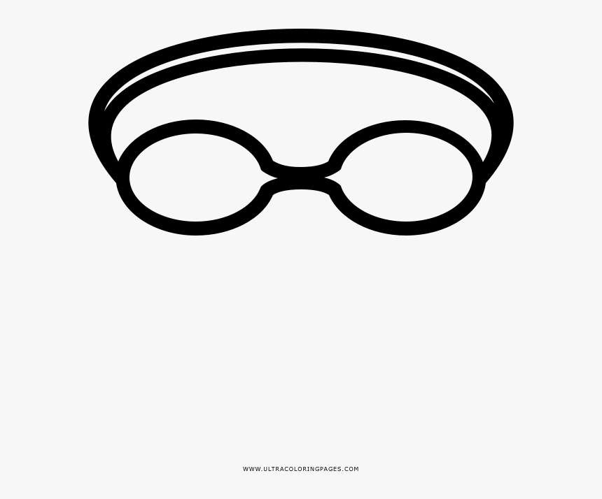 Swimming Goggles Coloring Page - Swim Goggles Clip Art, HD Png Download, Free Download