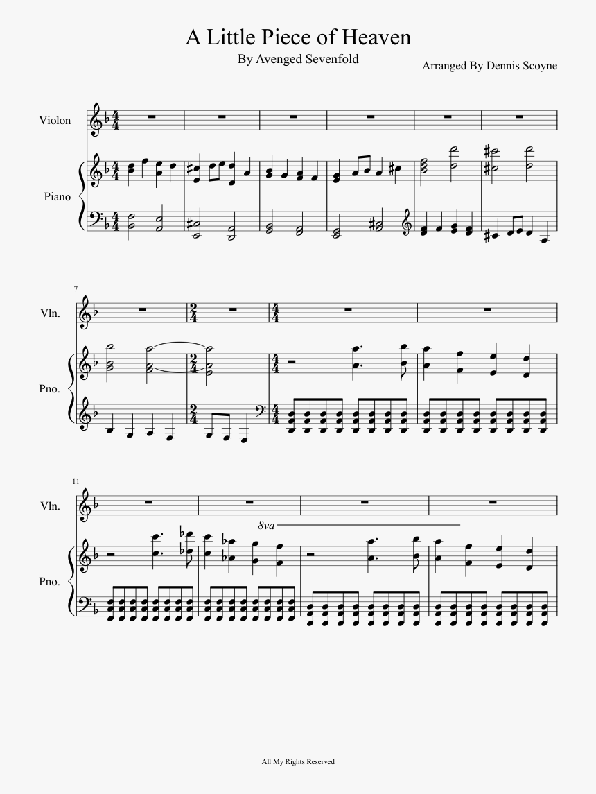 Little Piece Of Heaven Partitura, HD Png Download, Free Download