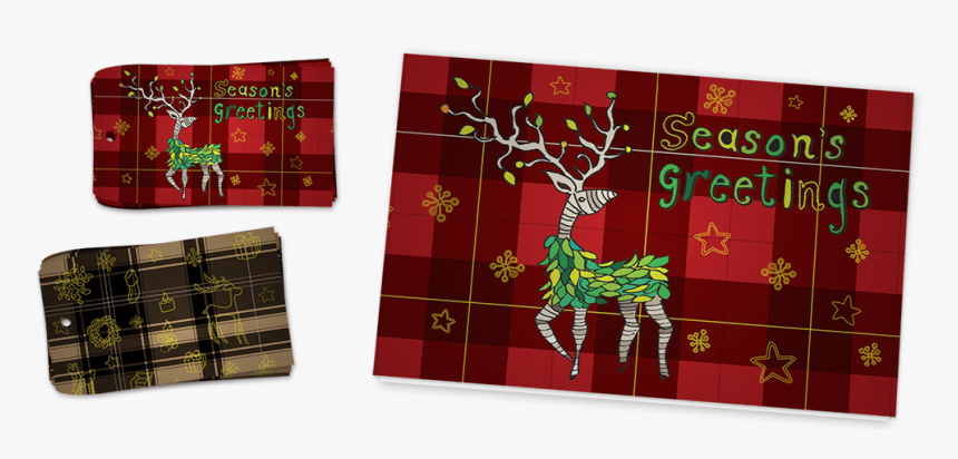 Downloadable Gift Tags & Card By George Mccalman - Reindeer, HD Png Download, Free Download
