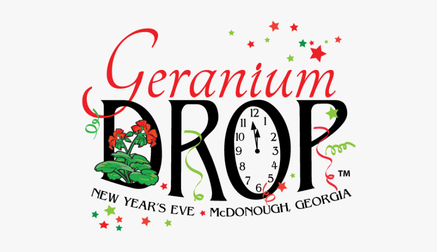 New Years Eve Geranium Drop, Mcdonough Ga - Geranium Drop Mcdonough Ga, HD Png Download, Free Download