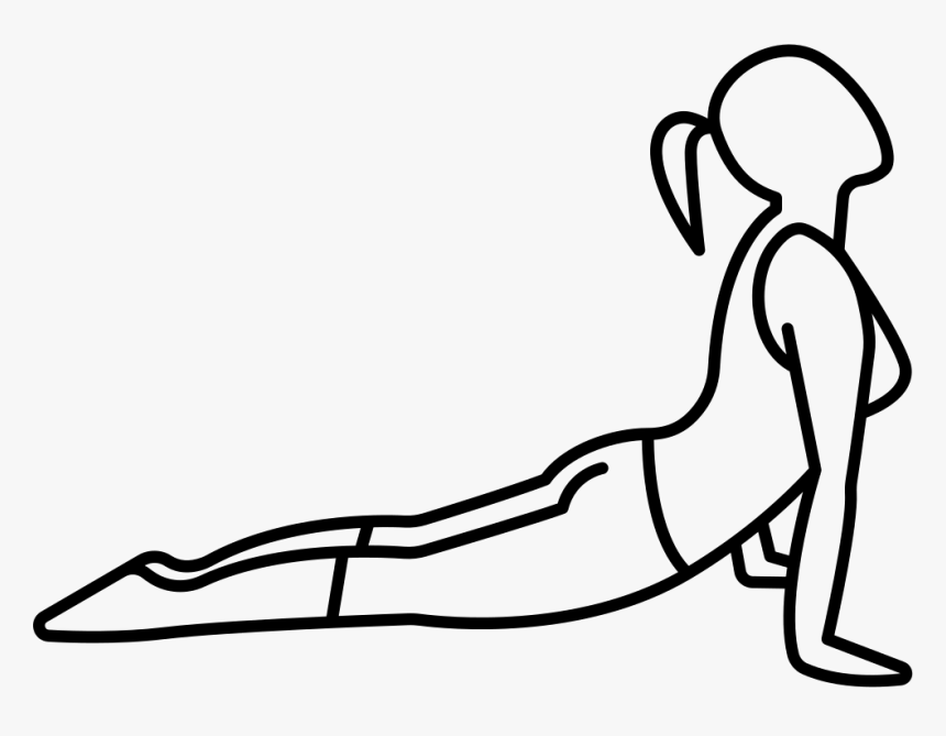 Woman Laying Down Lifting Head - Cobra Exercice, HD Png Download, Free Download