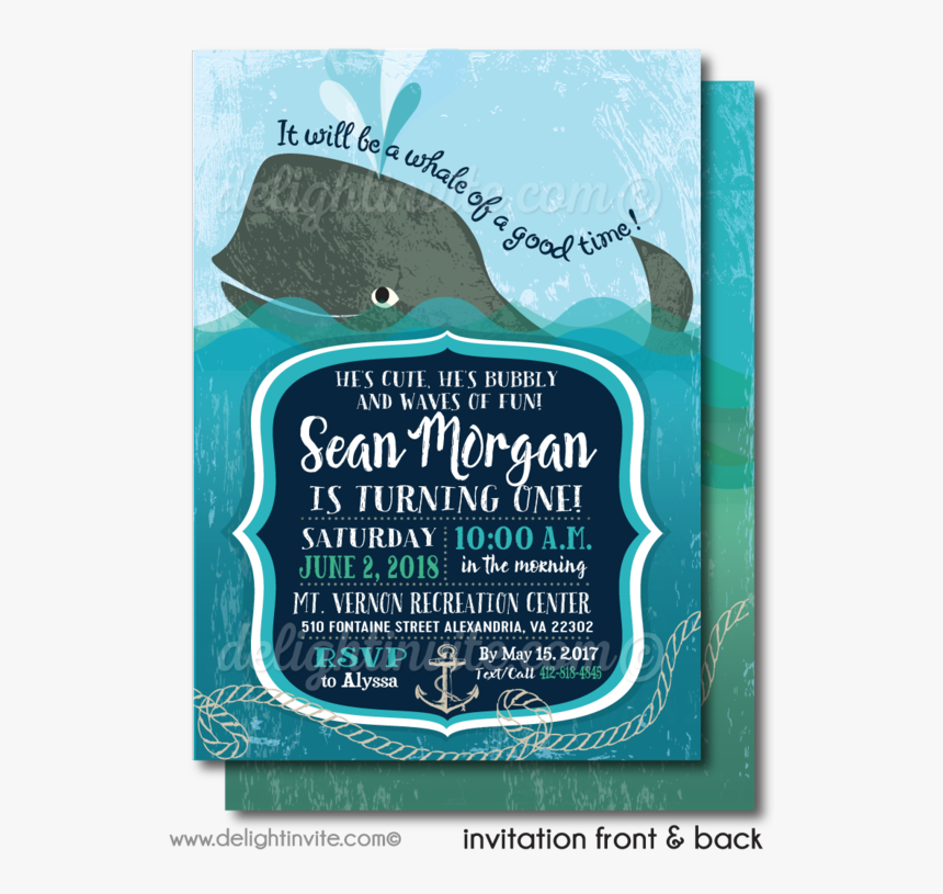 Water Theme First Birthday Invitations, HD Png Download, Free Download