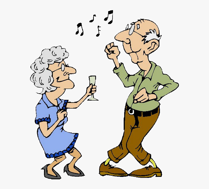 Old Couple Dancing Cartoon, HD Png Download - kindpng