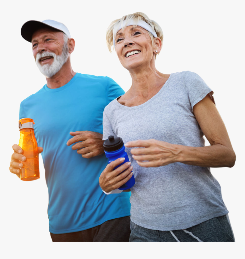 Old Couple Jogging Happy - Orthopaedic Clinic Singapore | Sports Clinic - Dr., HD Png Download, Free Download