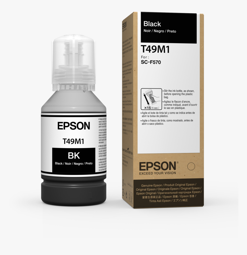 T49m Utlrachrome Dye Sub Ink, Black, 140ml - Epson T49h, HD Png Download, Free Download