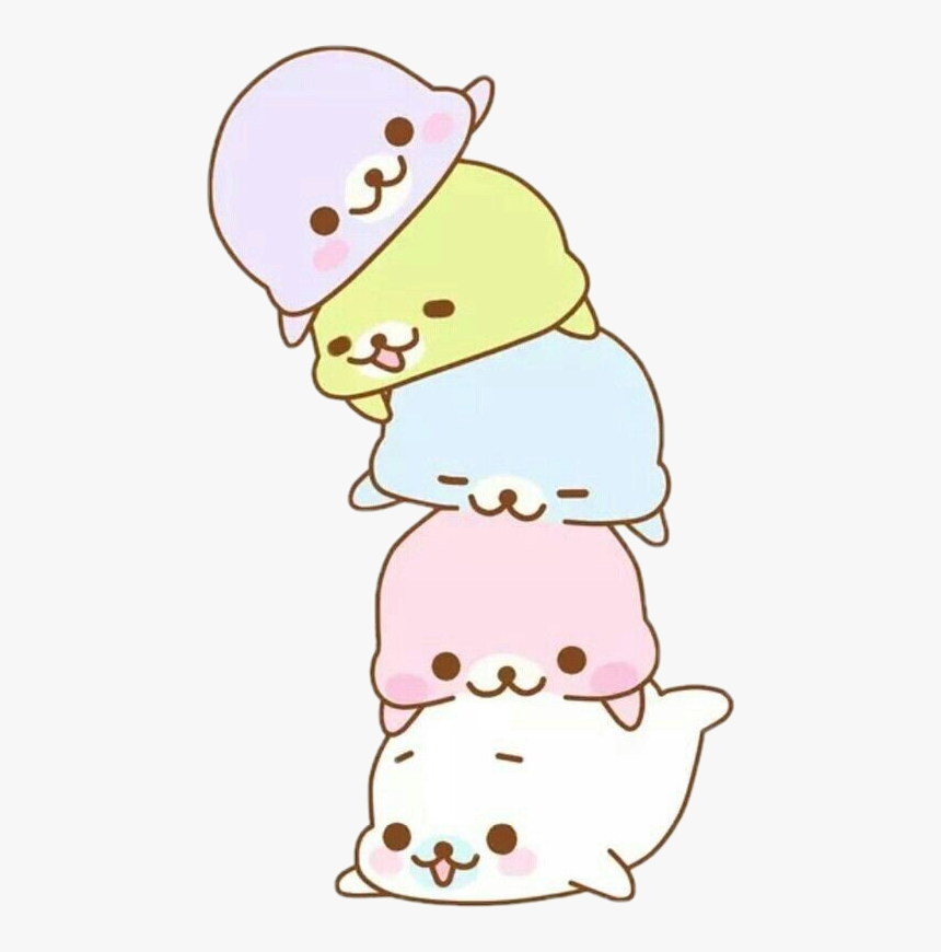 #freetoedit #cute #kawaii #seal #animal #mount #cluster - Kawaii Lockscreen, HD Png Download, Free Download