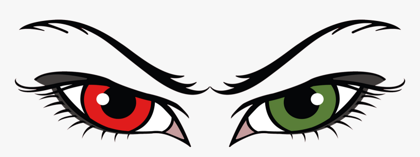 Eye Cartoon Mouth Clip Art - Angry Eye, HD Png Download, Free Download